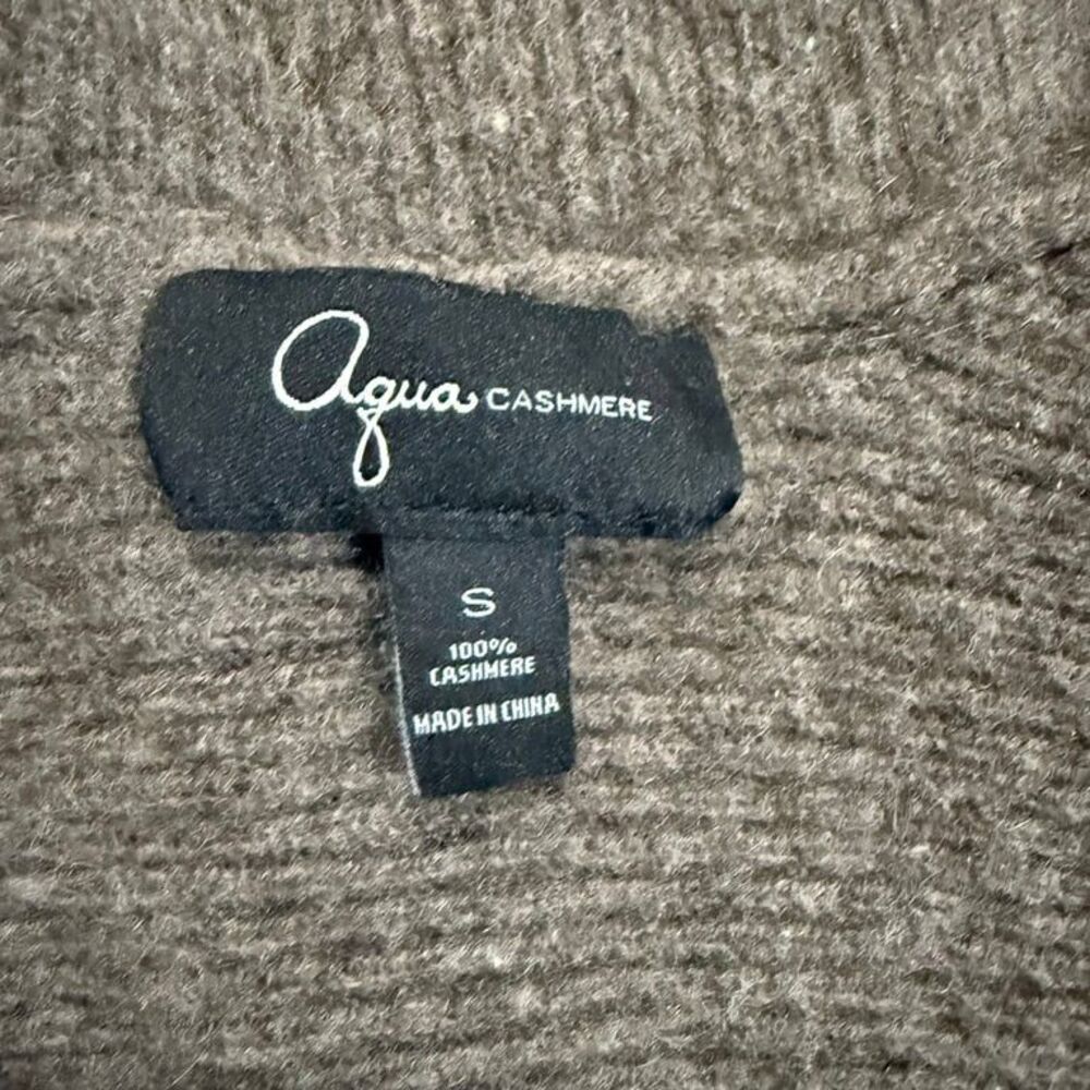 Aqua Cashmere 100%‎ Open Dark Gray Cardigan Women Size Small Minimalist Warm - Picture 5 of 6